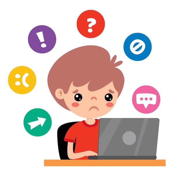 Cartoon Drawing Of Cyber Bullying