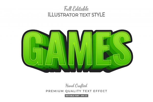 Cartoon Games Text Style Effect Premium
