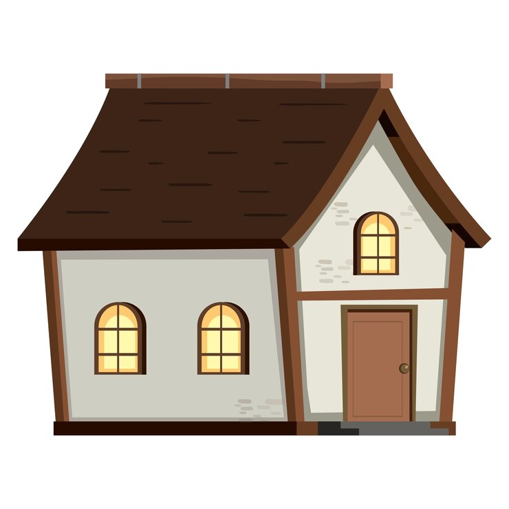 Vector cartoon house building architecture