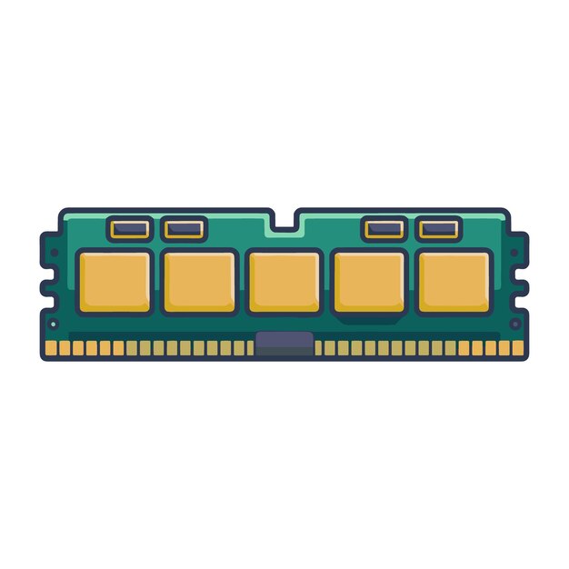 Cartoon RAM Module Icon