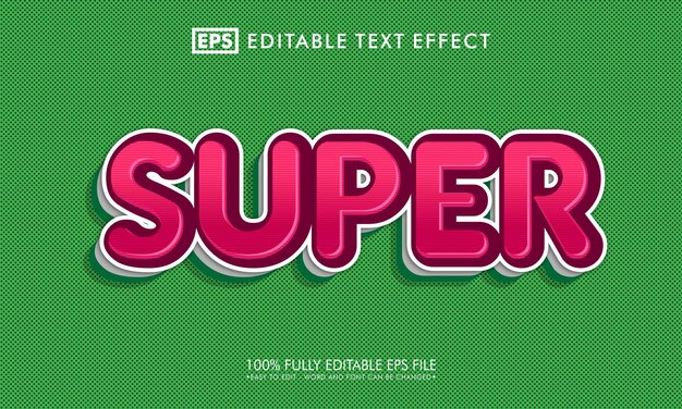 Cartoon retro 3d editable text effect