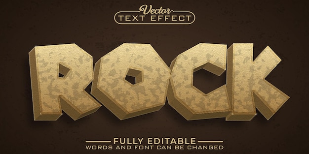 Cartoon Rock Editable Text Effect Template