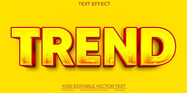 Cartoon Text Trend Template Editable 3d Vektor Text Effect