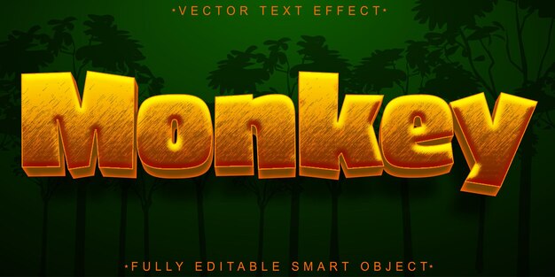Cartoon Yellow Forest Vector Fully Editable Smart Object Text Effect