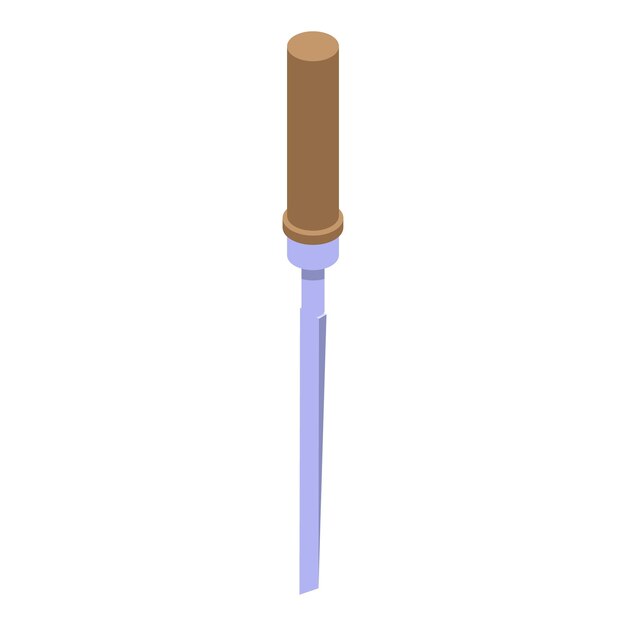 Carving chisel icon Isometric of carving chisel vector icon for web design isolated on white background
