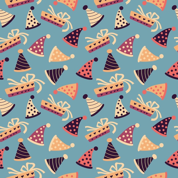 Celebratory seamless pattern birthday pattern seamless vector