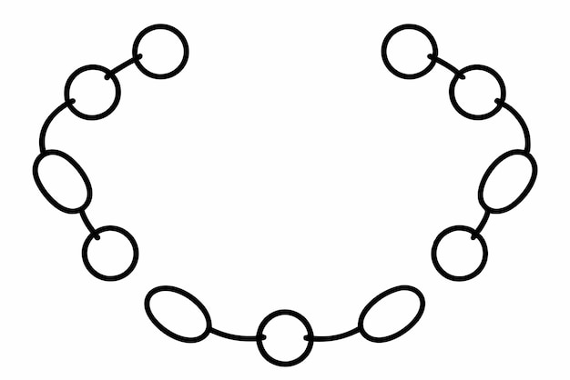 Chain Bracelet line art detailed illustration capturing timeless and fashionable chain
