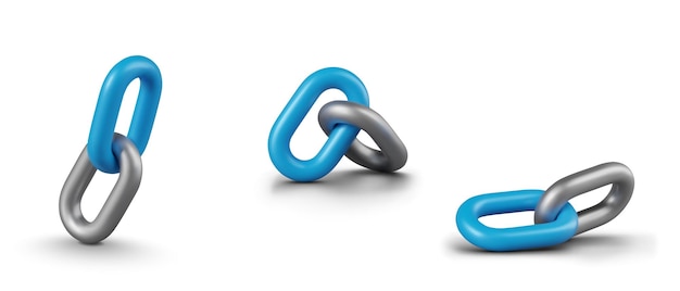 Chain links in different positions Symbol of connection