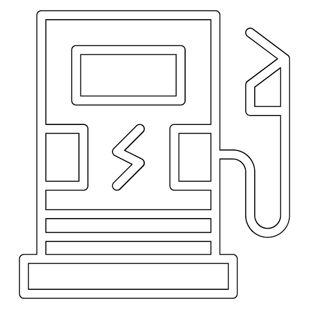 Charging Station vector icon illustration of Smart City iconset