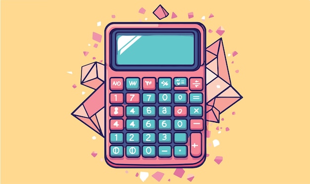Charming Vector Icon of a Calculator with Number Overflow