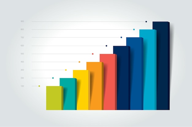 chart column graph infographic element
