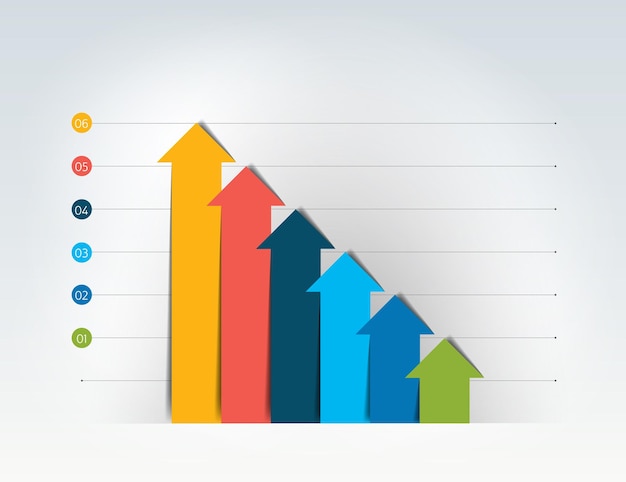 Chart graph 3D style Infographics element