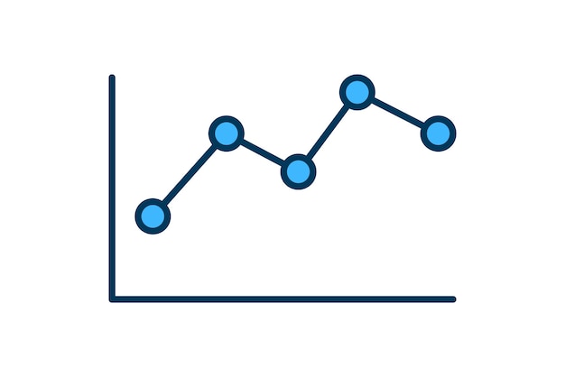 chart icon vector Icon related to graph and seo suitable for web site app user interfaces printable etc flat line icon style simple vector design editable