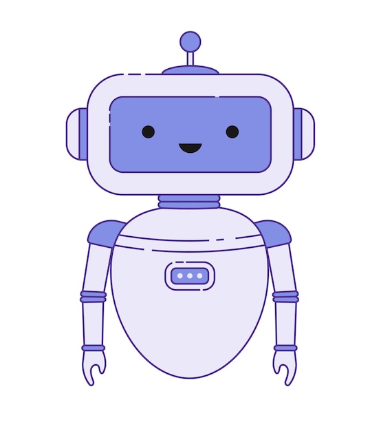 chat bot concept in line style ai virtual assistant dialog help service mobile application chatbot