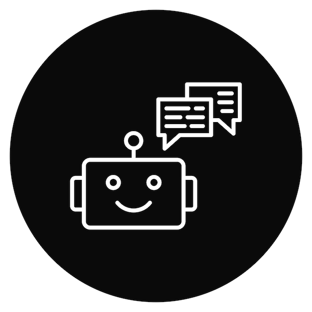Chat Bot icon vector image Can be used for Coding and Development