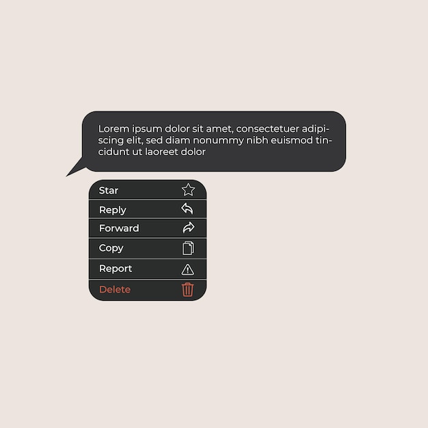 chat screen app on smartphone messaging template Social network chatting and messaging concept