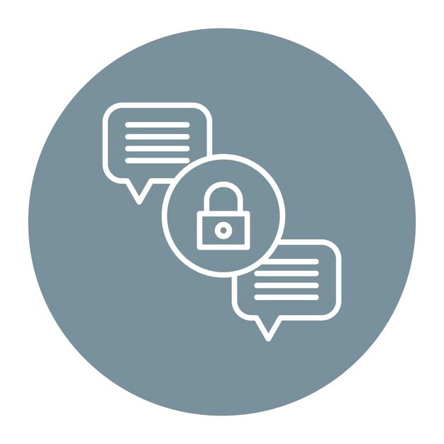 Chat Security Vector Illustration