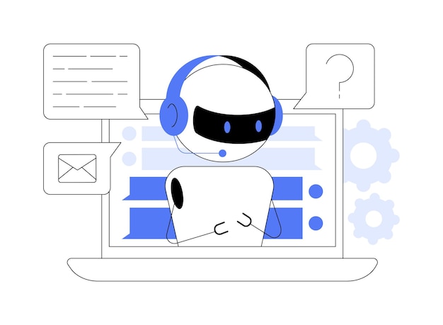 chatbot artificial intelligence abstract concept vector illustration