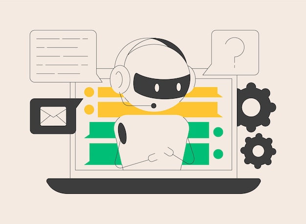 Chatbot artificial intelligence abstract concept vector illustration