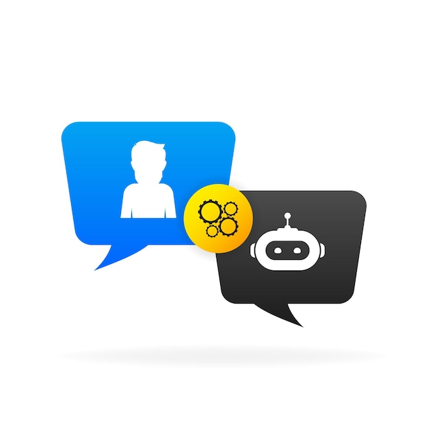 chatbot icon concept chat bot or chatterbot robot virtual assistance of website