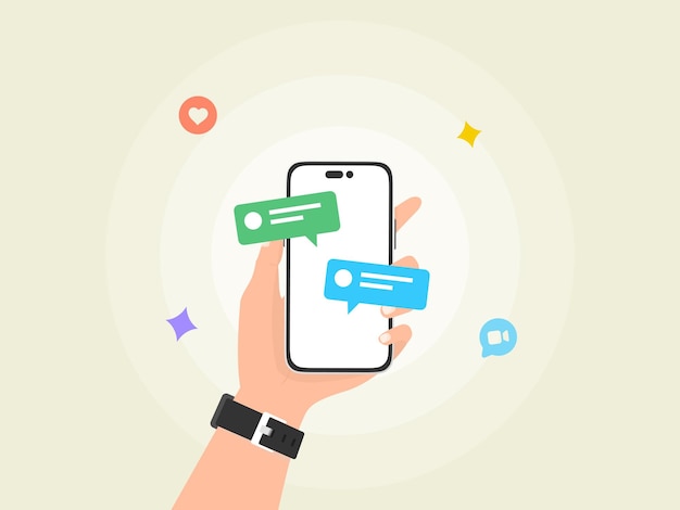Chatting concept flat illustration vector