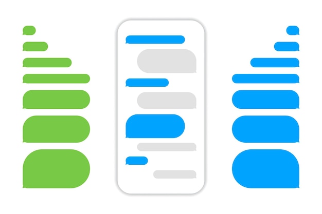 chatting sms message bubbles
