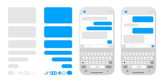 Chatting SMS message bubbles