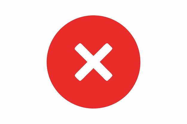check mark and cross button set round symbol icons for task completion and error indication