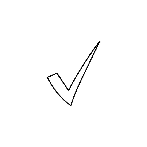 Check mark hand drawn icon