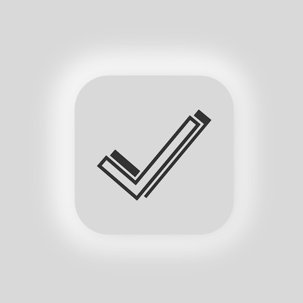 Check mark icon Povitive choice illustration symbol app button vector