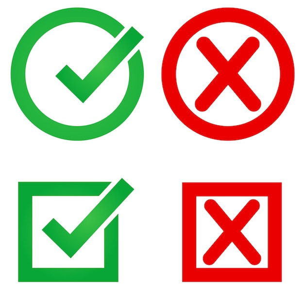 Check Mark Icon Set Vector Design