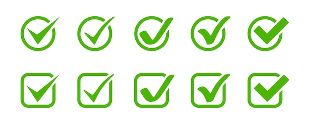 Check Mark vector green icon Check Marks Vector illustration