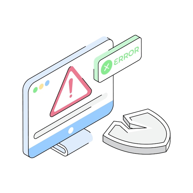 Check out this isometric icon of data security breach