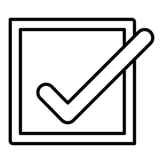Checkbox Line Illustration