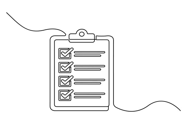 Checklist on a Clipboard