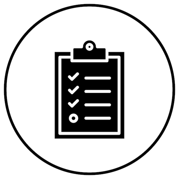 Checklist vector icon Can be used for Chemistry iconset