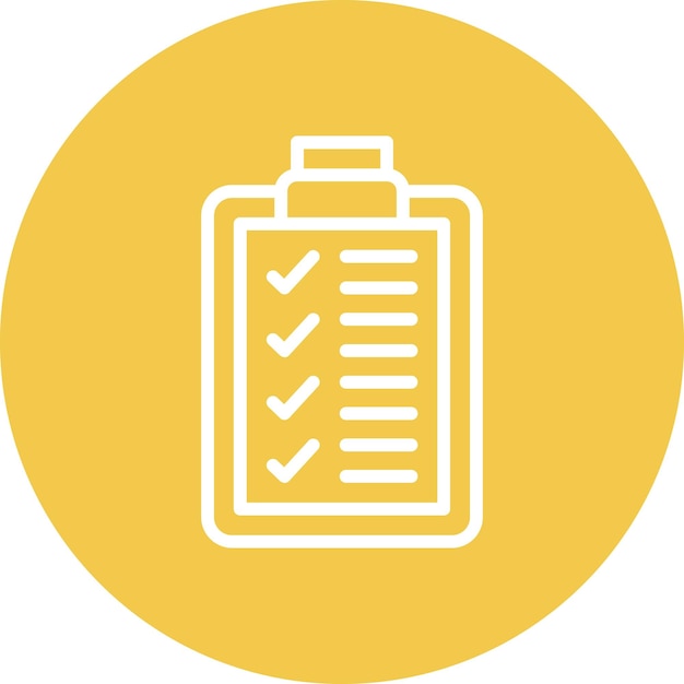 Checklist vector icon illustration of Chemistry iconset
