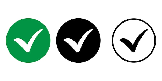 checkmark vector checkmark icon set approved symbol checked checkbox mark checkmark set