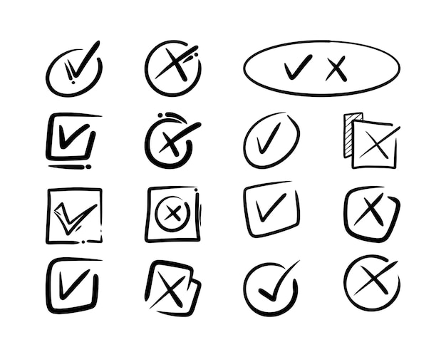 checmark icon yes and no symbol