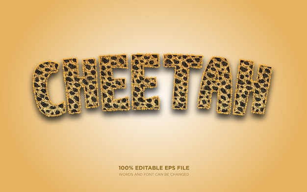 Cheetah editable text style effect