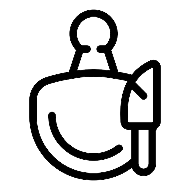 Chef cutting board icon representing cooking and kitchenware