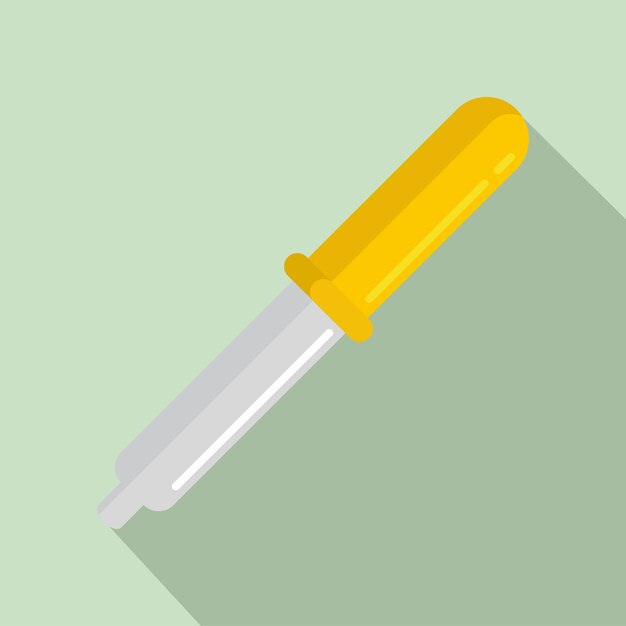 Chemical pipette icon Flat illustration of chemical pipette vector icon for web design