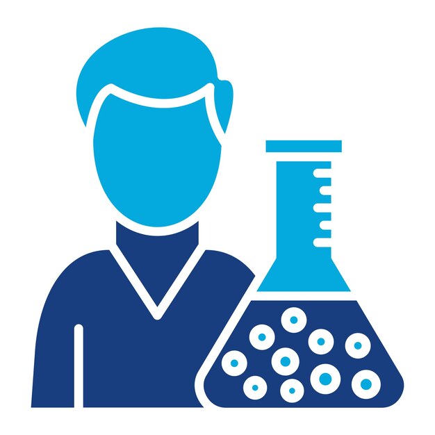 Chemist Duotone Illustration