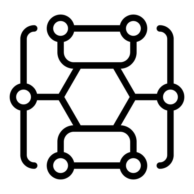 Chemistry formula icon outline vector Professional research lab