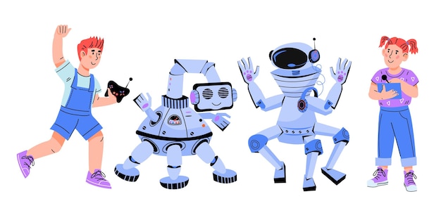 Children build and program robots Teaching children robotics and programming
