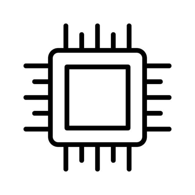 Chip sign symbol vector glyph icon