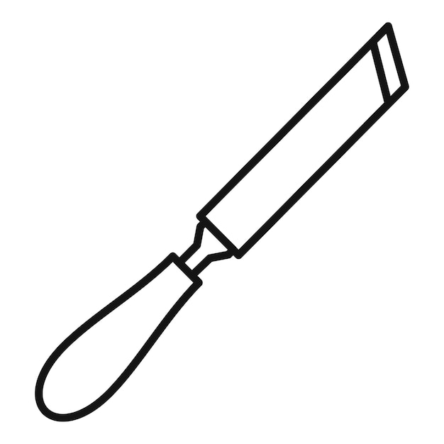 chisel handle icon outline chisel handle vector icon for web design isolated on white background