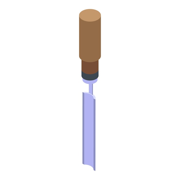 Chisel tool icon Isometric of chisel tool vector icon for web design isolated on white background