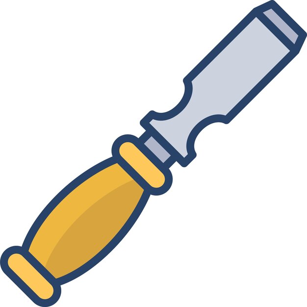 Chiselsolid linear color vector illustration
