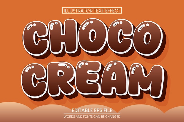 choco cream Text Effect editable text effect